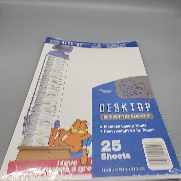 Vintage 1996 Mead Garfield Cat Jim Davis SEALED Stationary Pack 8.5 x 11 Paper - Picture 1 of 8